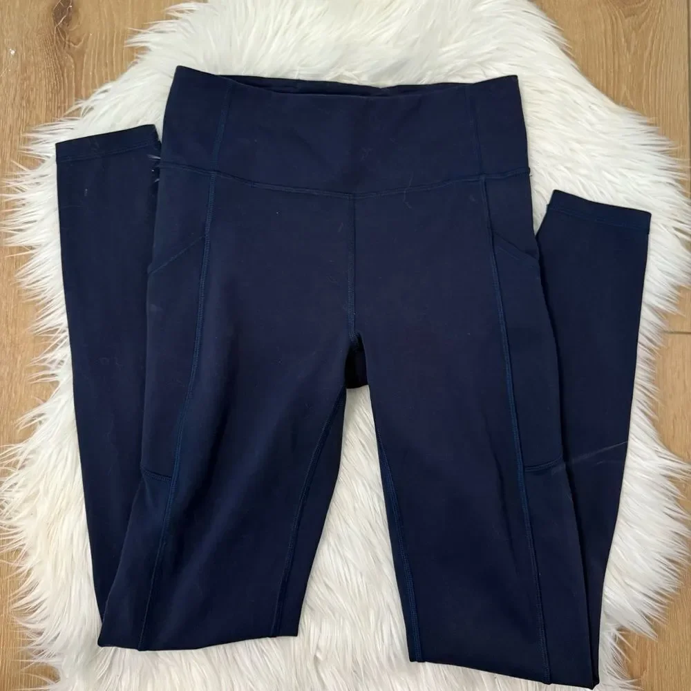 [lululemon athletica] Navy Blue Full Length Leggings with Pockets - Size 6